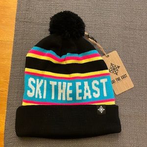 Ski The East beanie with pom pom